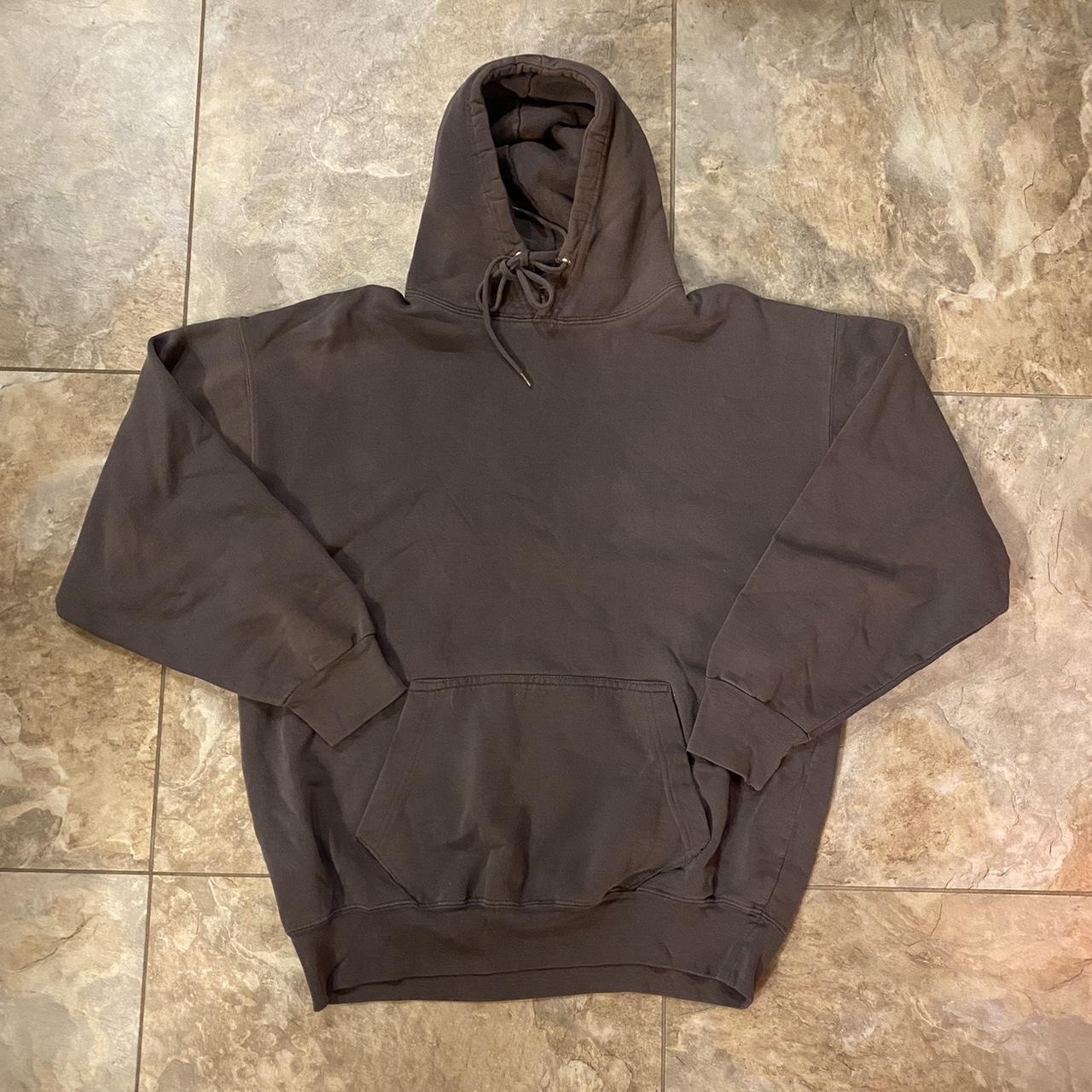 vintage brown pullover hoodie blank hoodie, perfect... - Depop