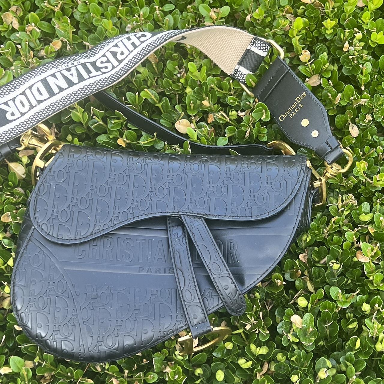 Dior saddle bag in Black Oblique Print Perfect... Depop