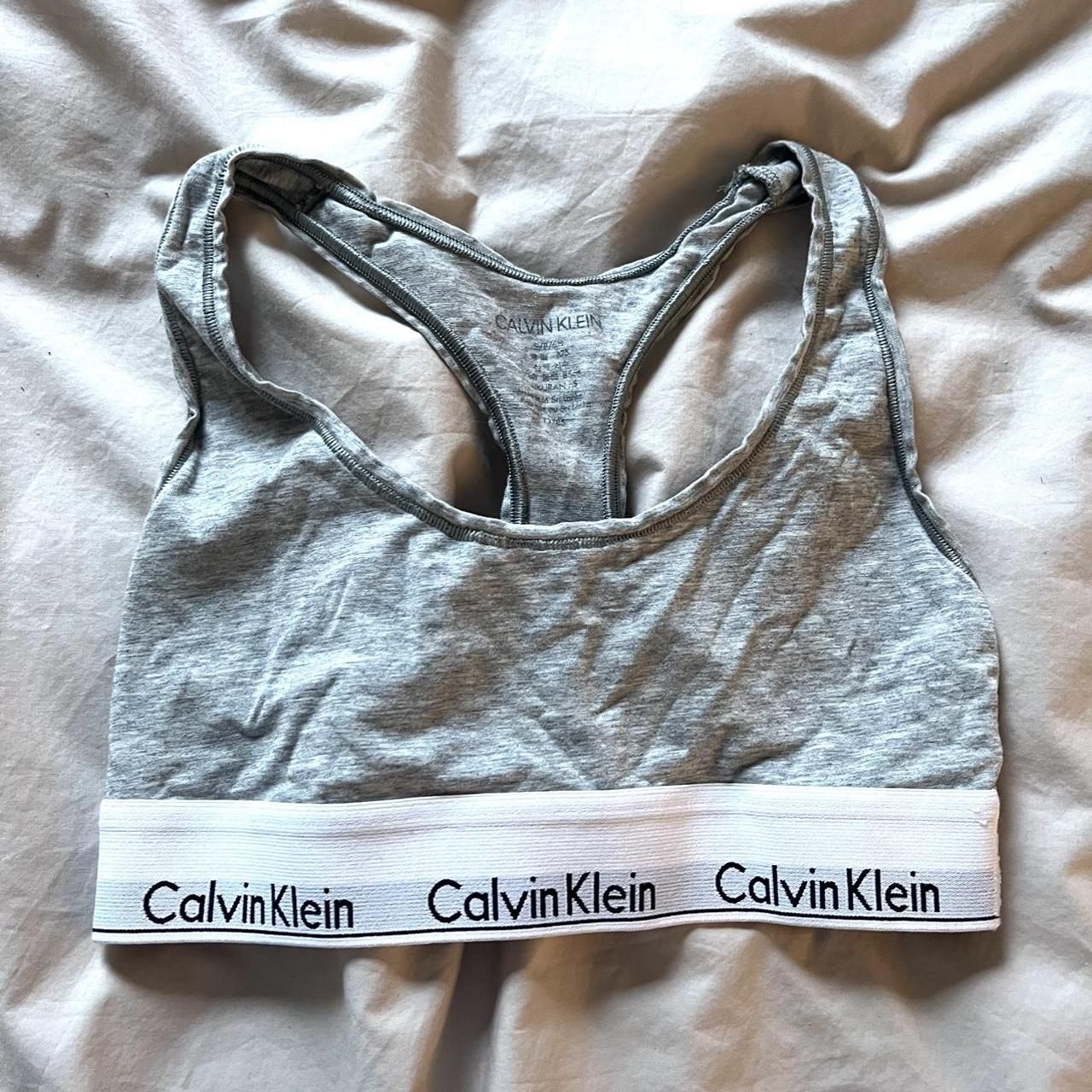 Calvin Klein Sportswear Women's Grey and White Bra
