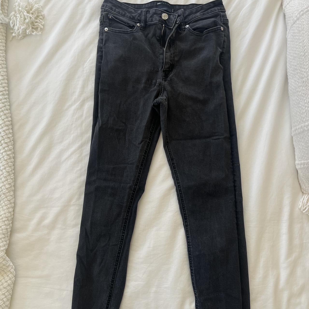 ASOS Women's Black and Grey Jeans | Depop