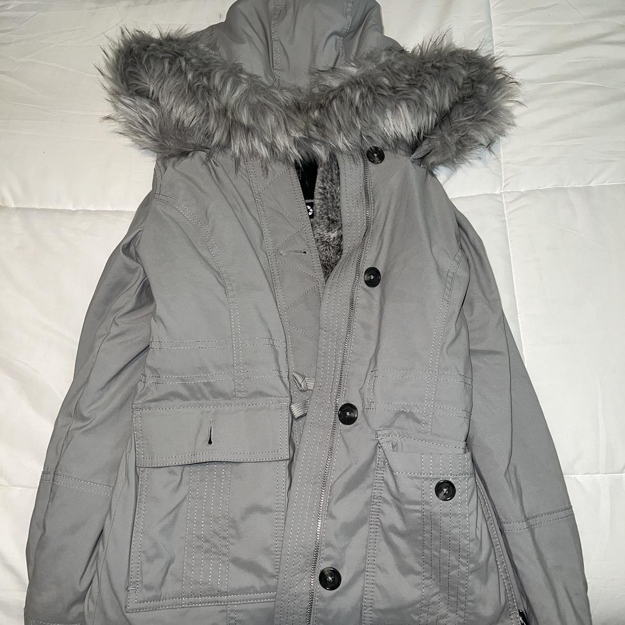Hollister Gray Winter Coat Never Worn Perfect Depop 3192
