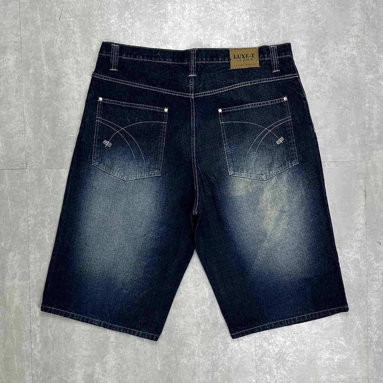 Luxe-T jeans distressed 2000s hip hop skate jorts.... - Depop