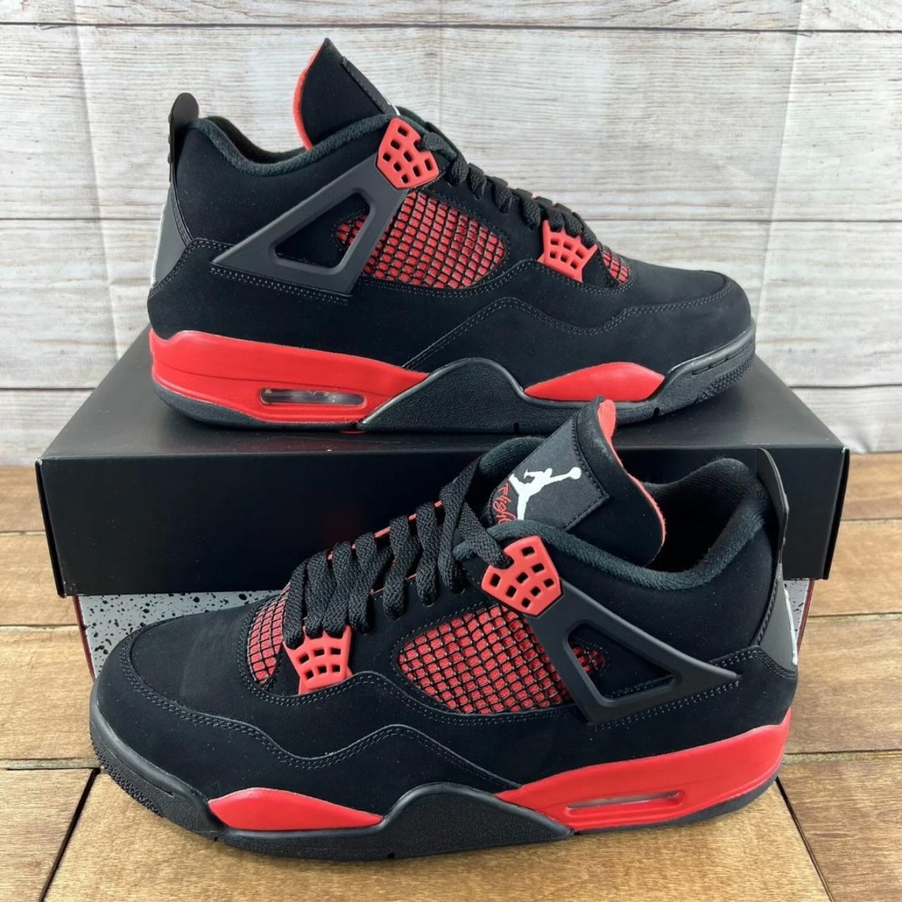 Jordan 4 Red Thunder Size 11 Comes with Box Worn... - Depop