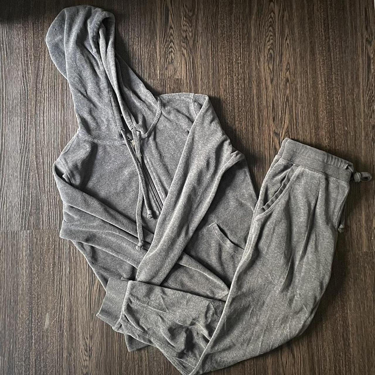 Fashionnova Grey Velvet Jacket Set Size XS. Fits... Depop