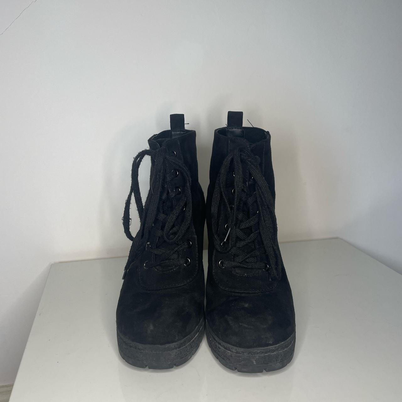 Size 6 black suede new look boots Will give the... - Depop