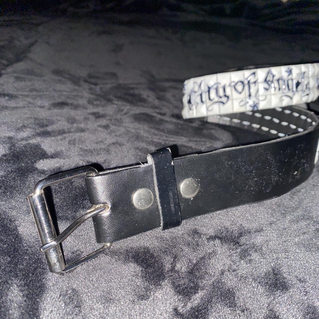 Affliction Men's Silver and White Belt | Depop