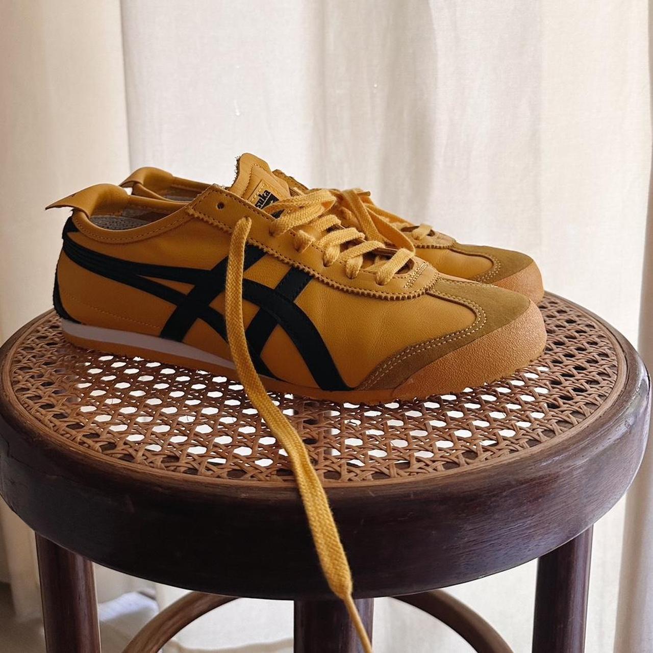 Yellow Onitsuka Tiger Mexico 66 Worn once,... - Depop
