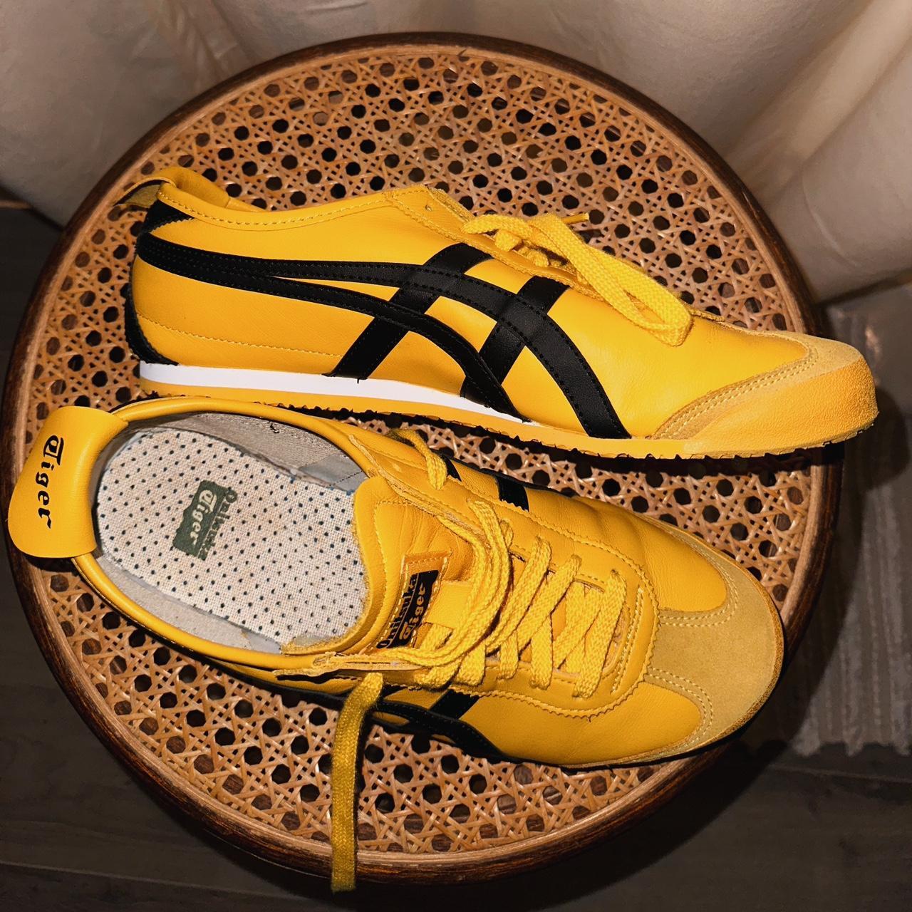 Yellow Onitsuka Tiger Mexico 66 Worn once,... - Depop