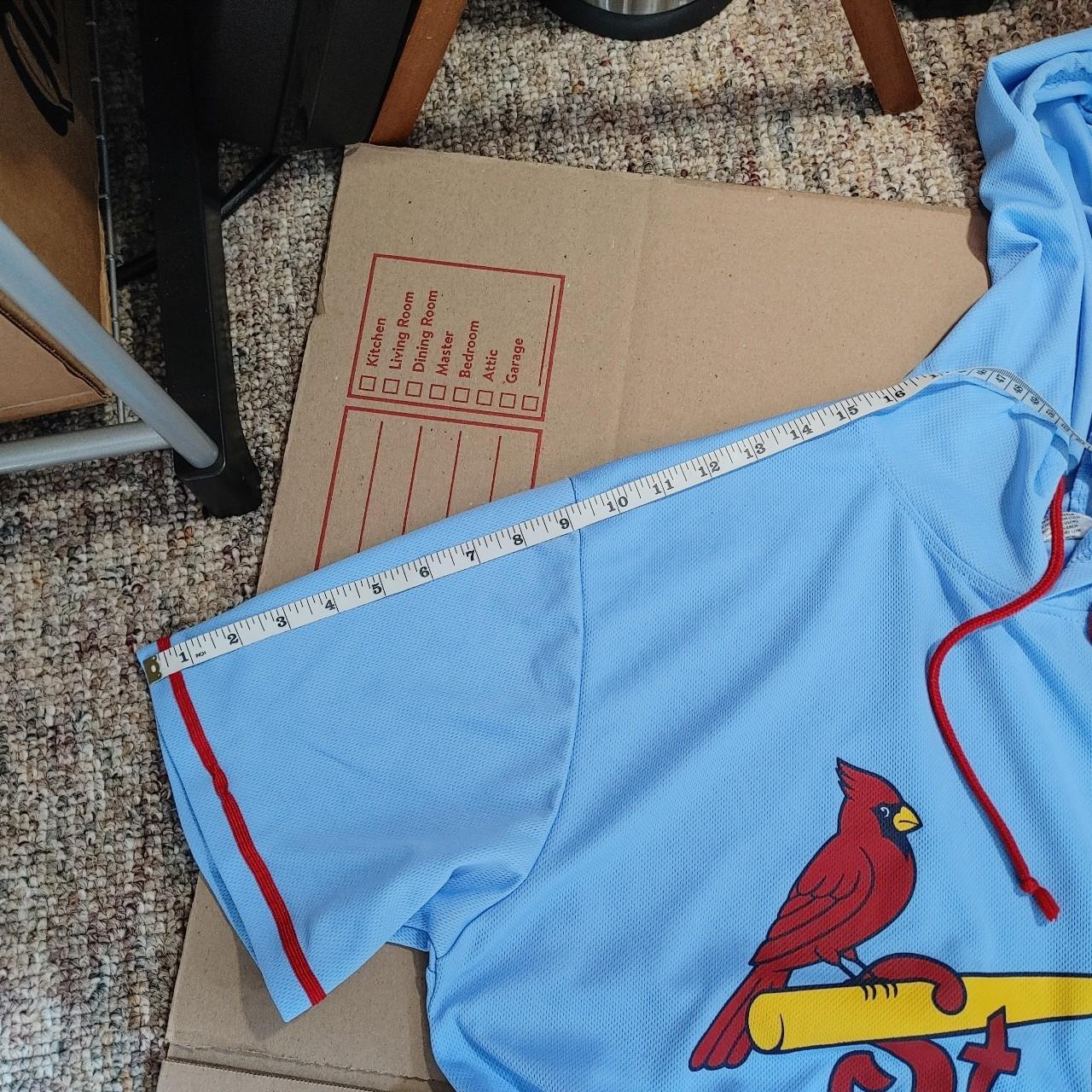 St. Louis Cardinals Shane Co. Hoodie Shirt Short Sleeve Light Blue