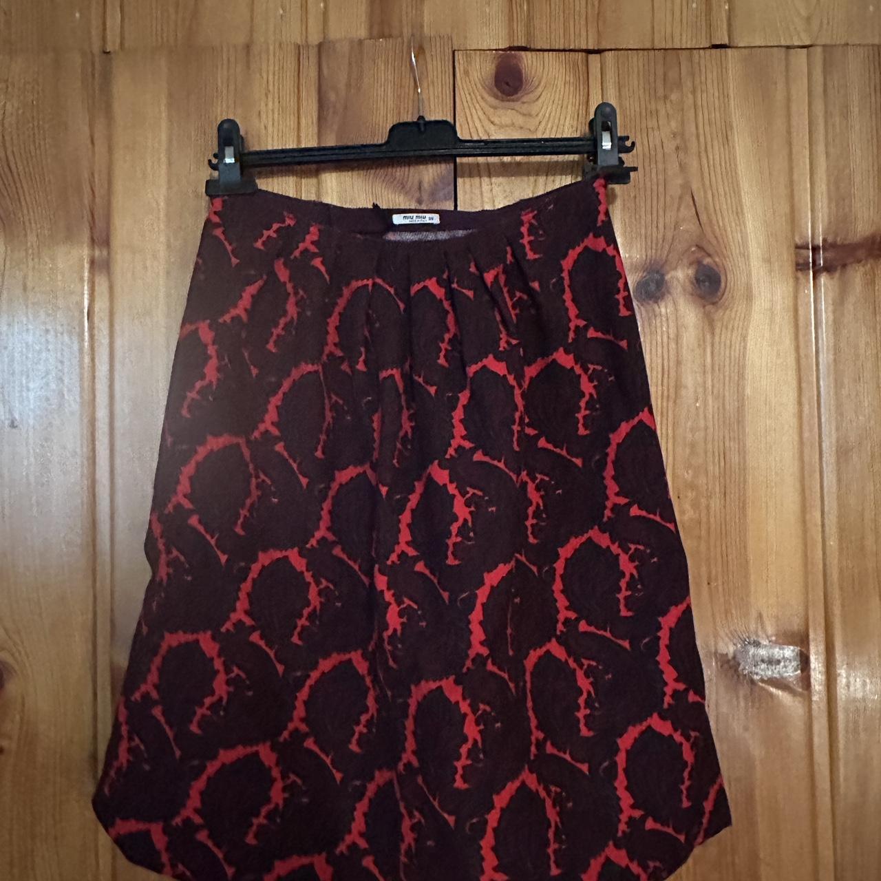 Miu Miu Women's Skirt - Red/Multi - M – Miu Miu e… - image 2