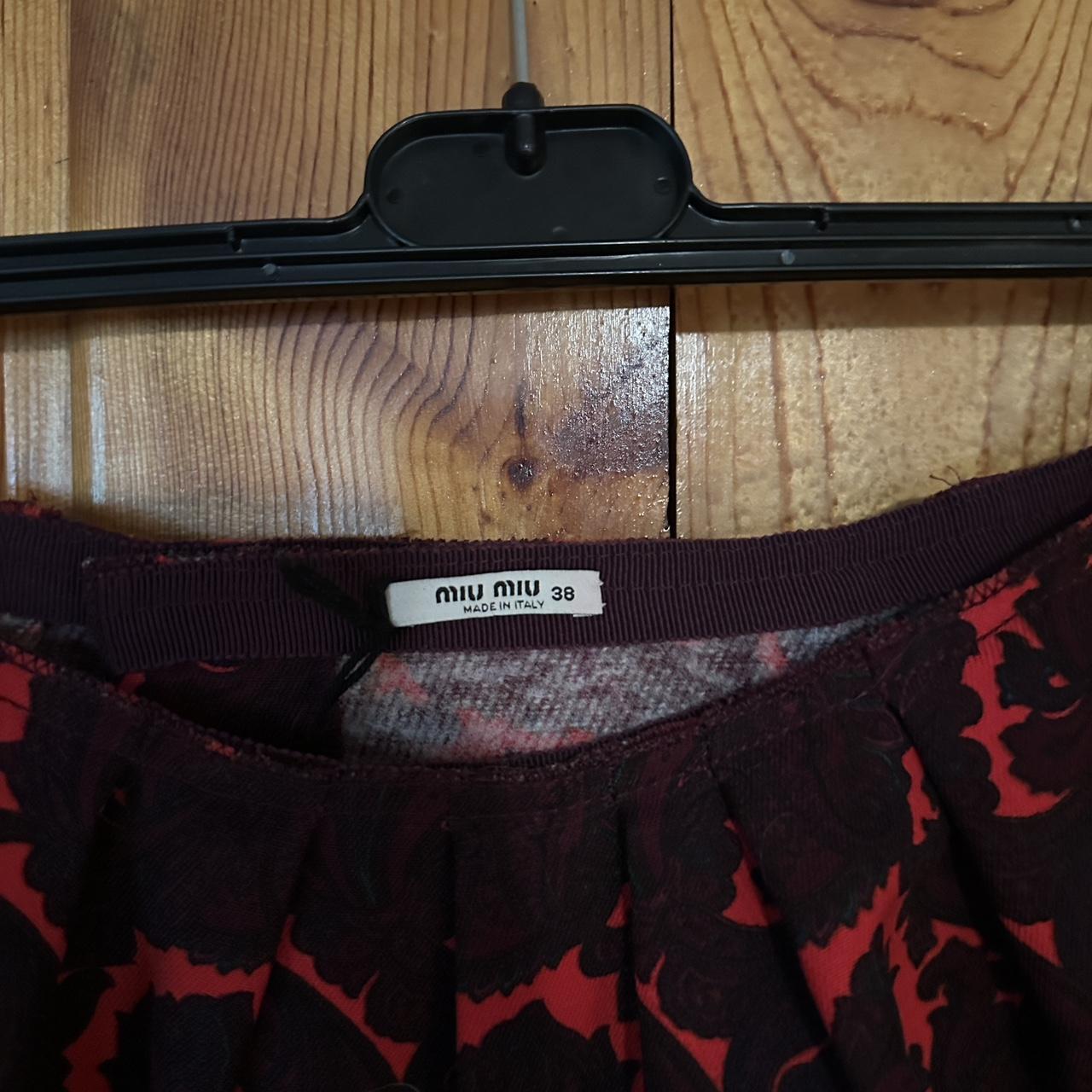 Miu Miu Women's Skirt - Red/Multi - M – Miu Miu e… - image 4