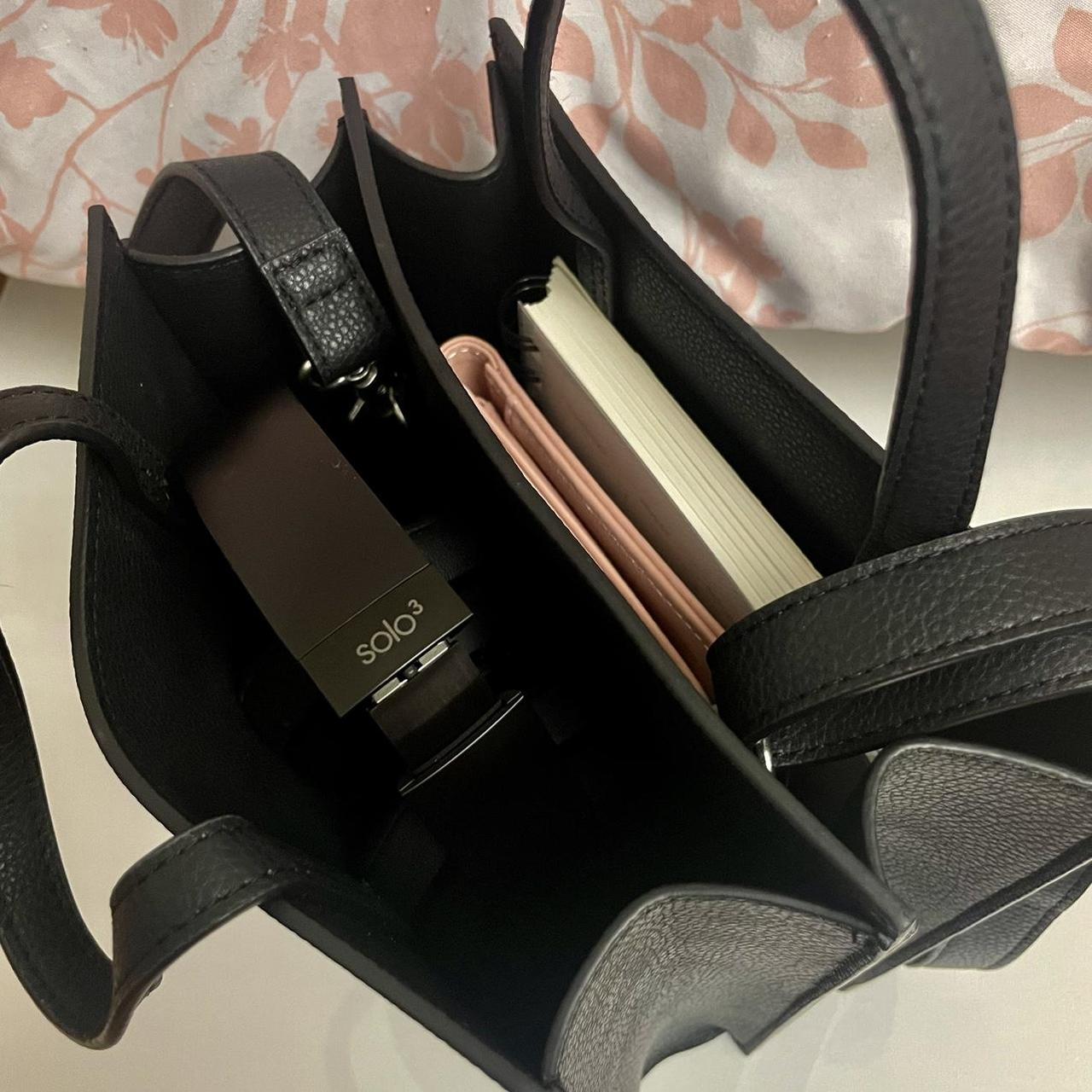 UNIQLO FauxLeather Square Shoulder Bag in Black •... Depop