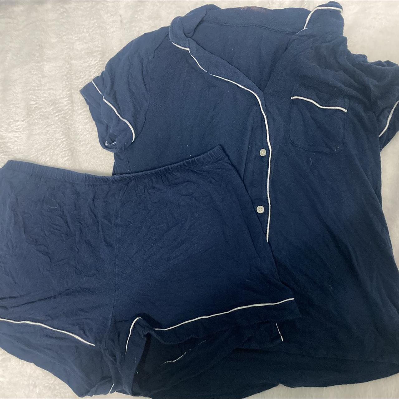 Navy blue pajama set - Depop