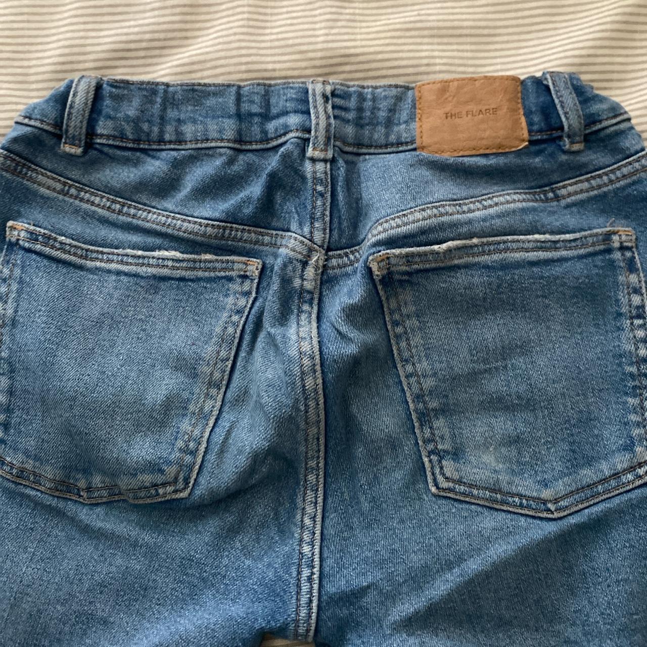 Zara Navy and Blue Jeans | Depop