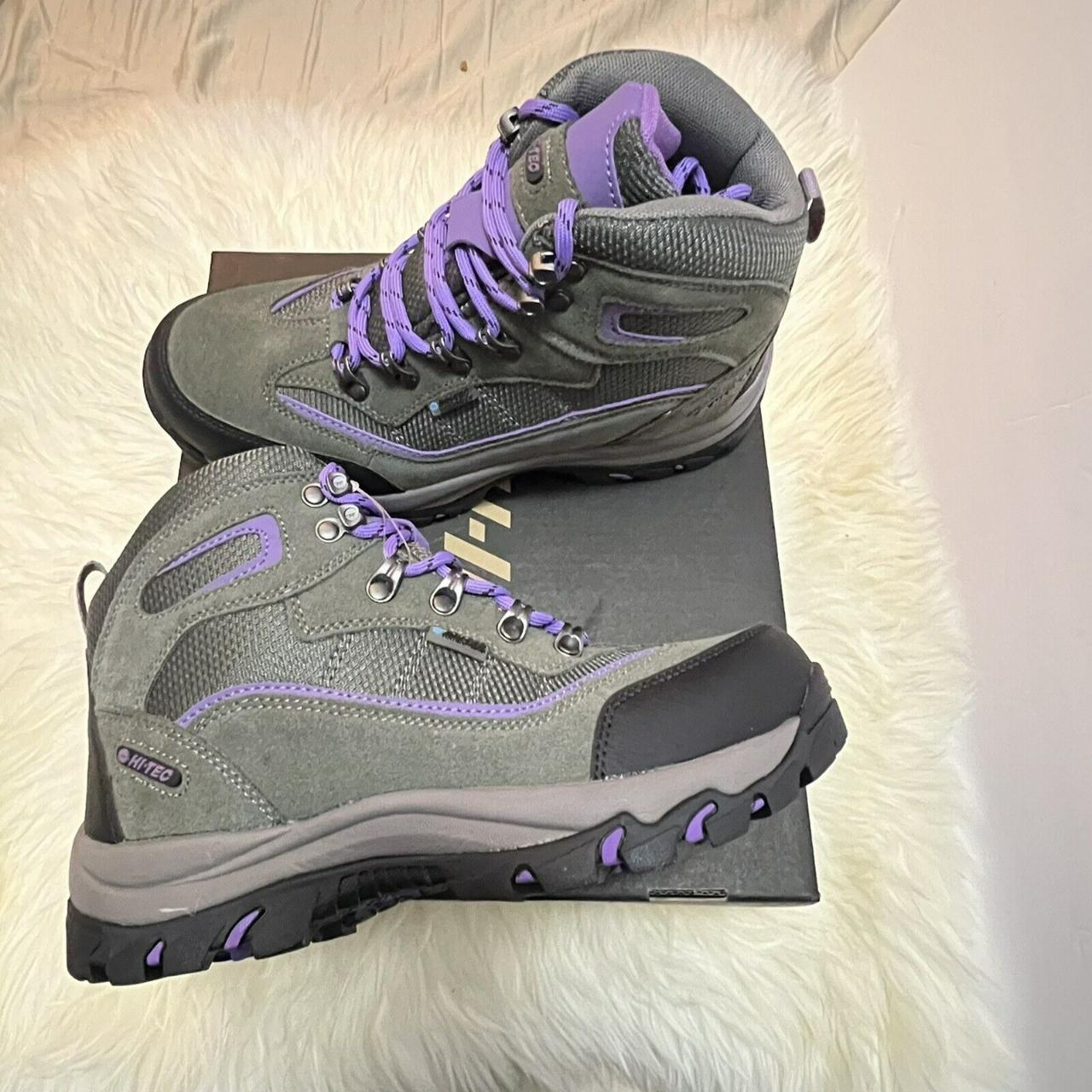 Hi-Tec Men's Grey and Purple Boots (2)