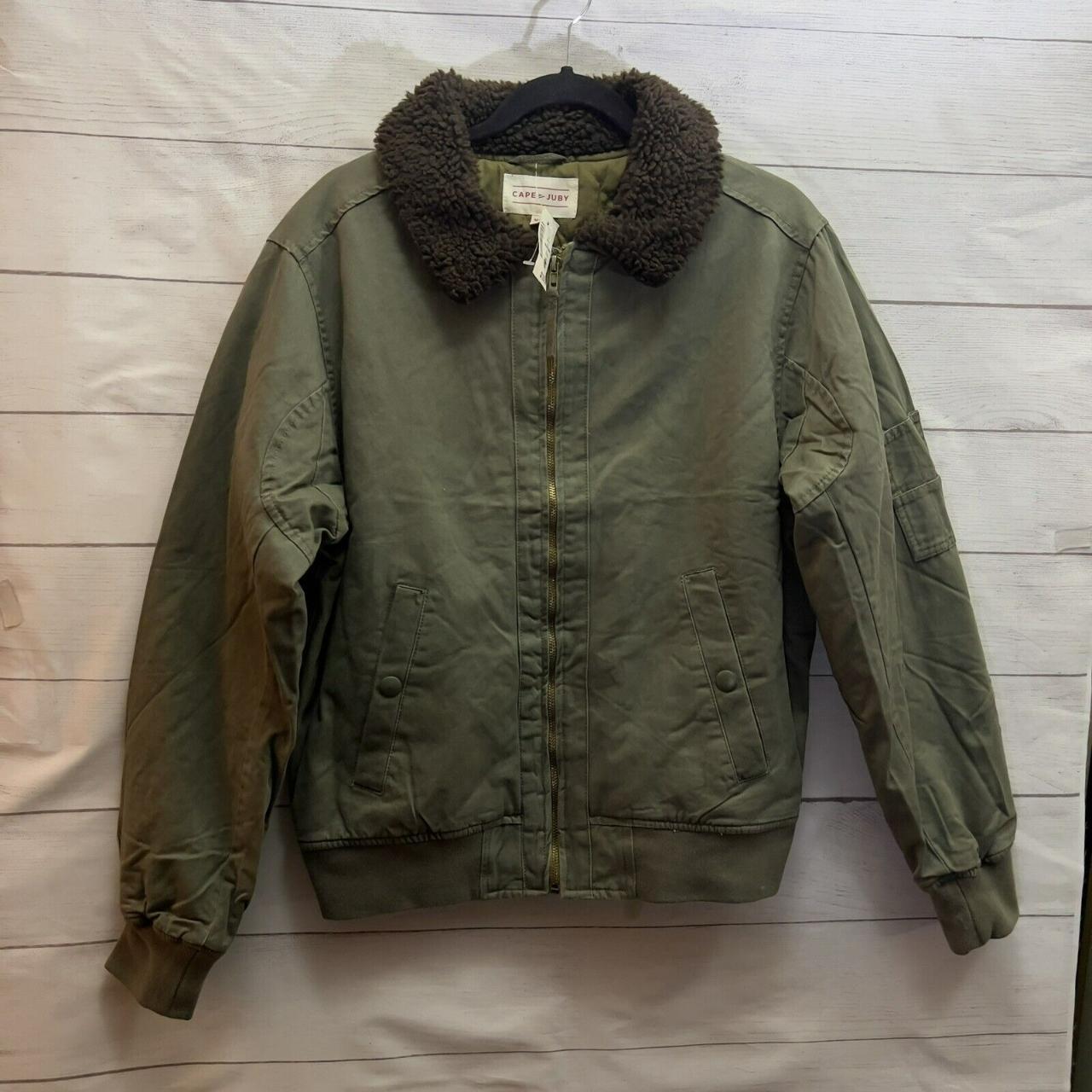 CAPE JUBY Men's Jacket Army Green Full Zip Size... - Depop