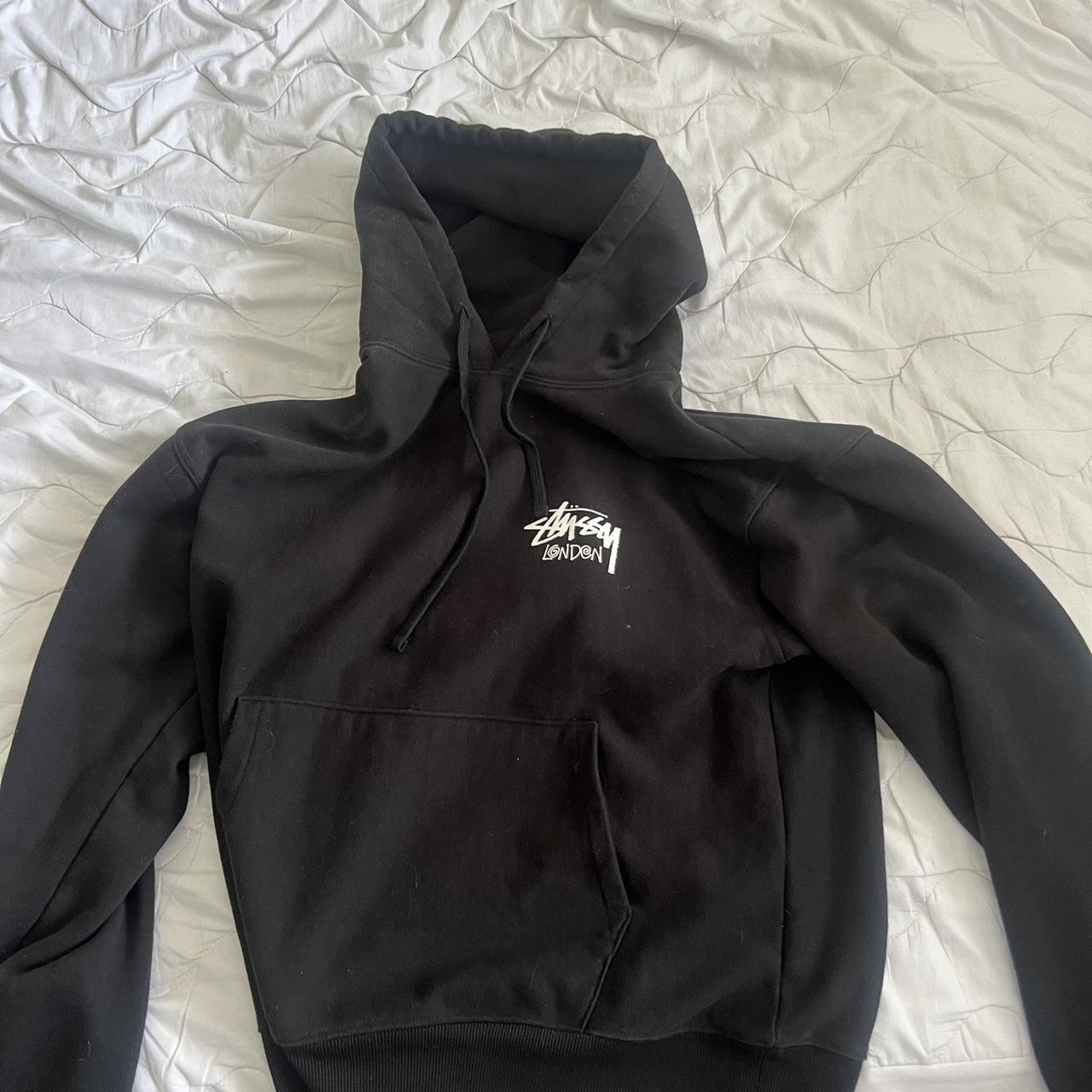 Stussy London black hoodie. Worn a few times still | Depop