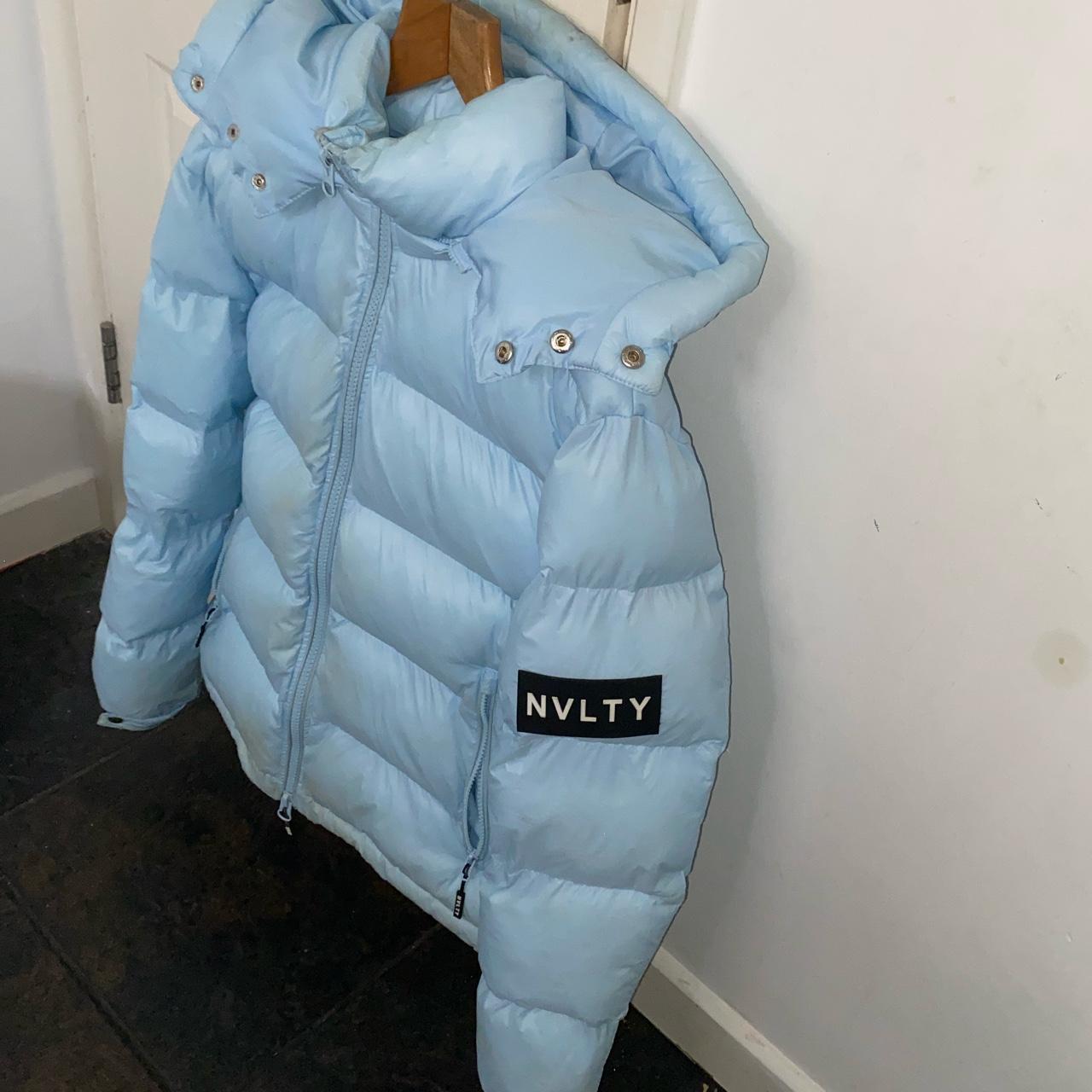 Light Blue NVLTY coat been worn a few times but... Depop