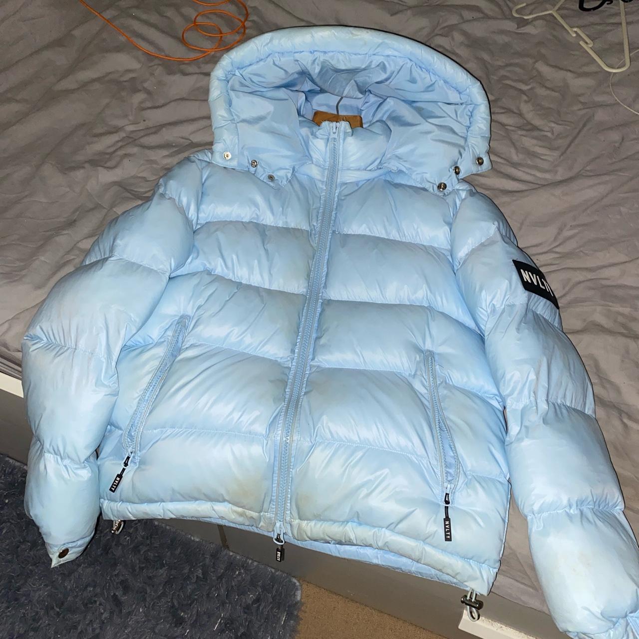 Light Blue NVLTY coat been worn a few times but... - Depop