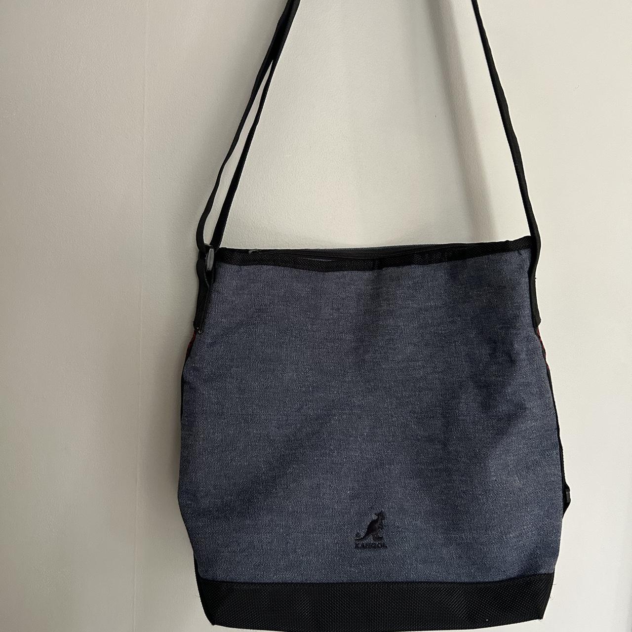 Kangol Women's Blue and Navy Bag | Depop