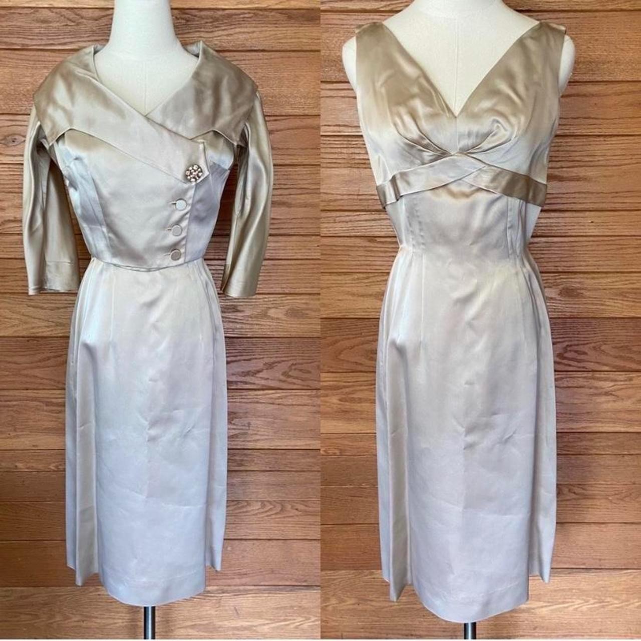 Vintage deals Parklane Debs Satin Sleeveless Dress