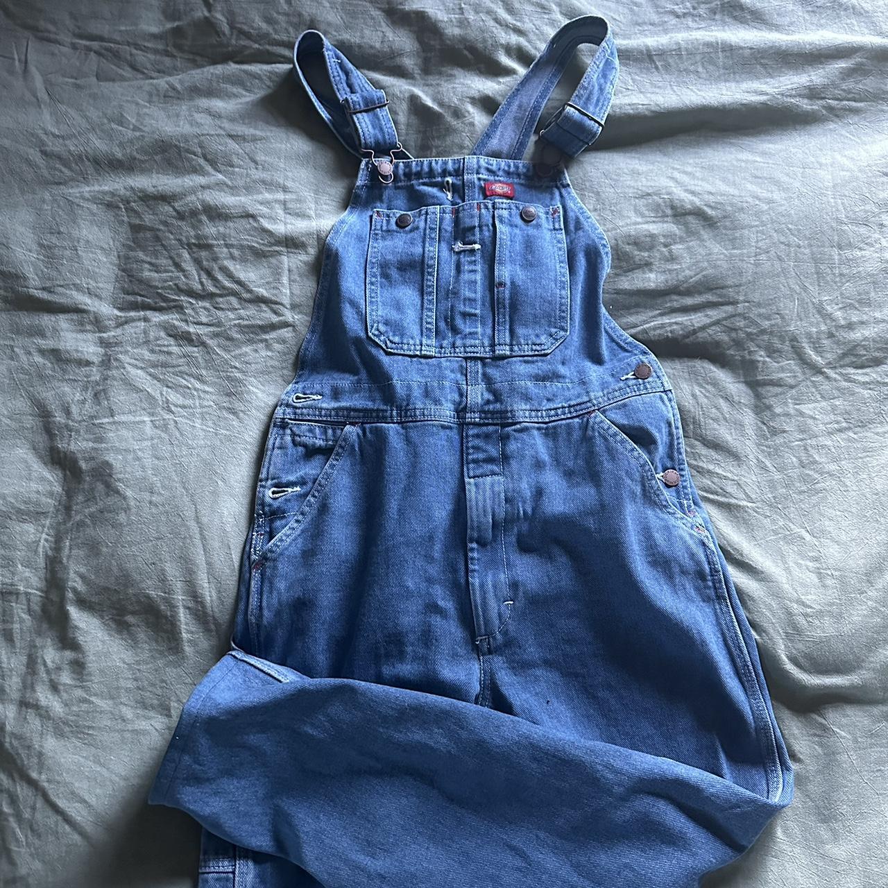 Vintage Dickies Overalls - barely worn - blue... - Depop