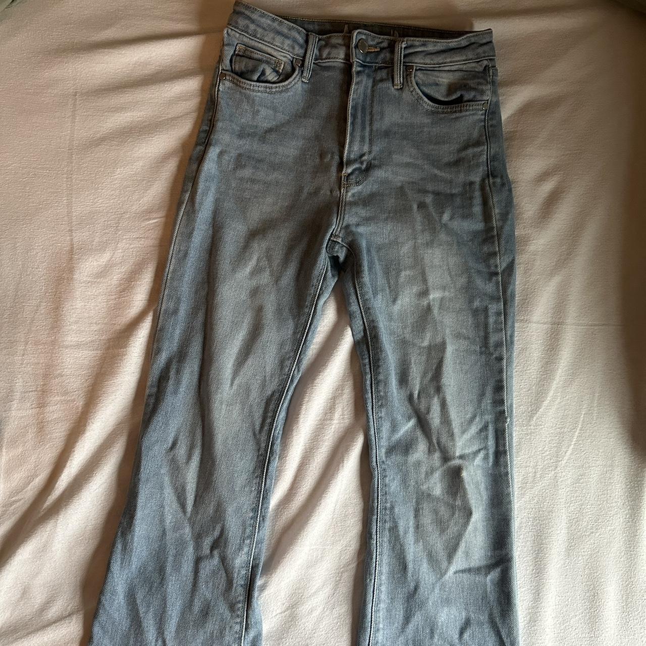 Mid rise bootcut jeans - soft stretchy denim -... - Depop