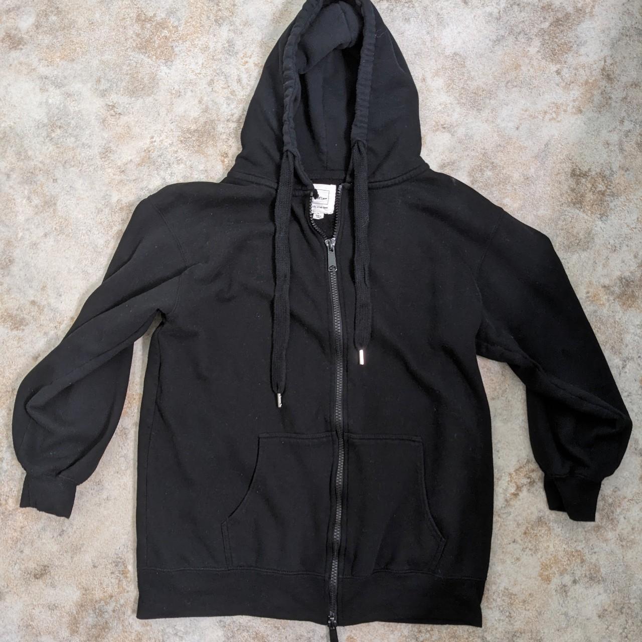 Black zip up hoodie (reflex - life is out there)... - Depop