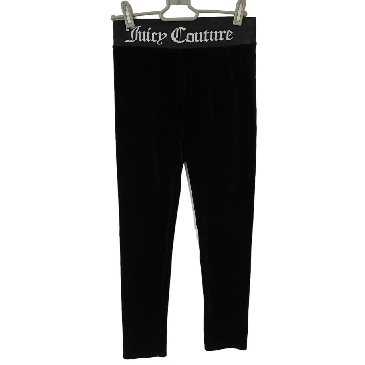 Juicy Couture Pitch Black Velour Jogger Pants