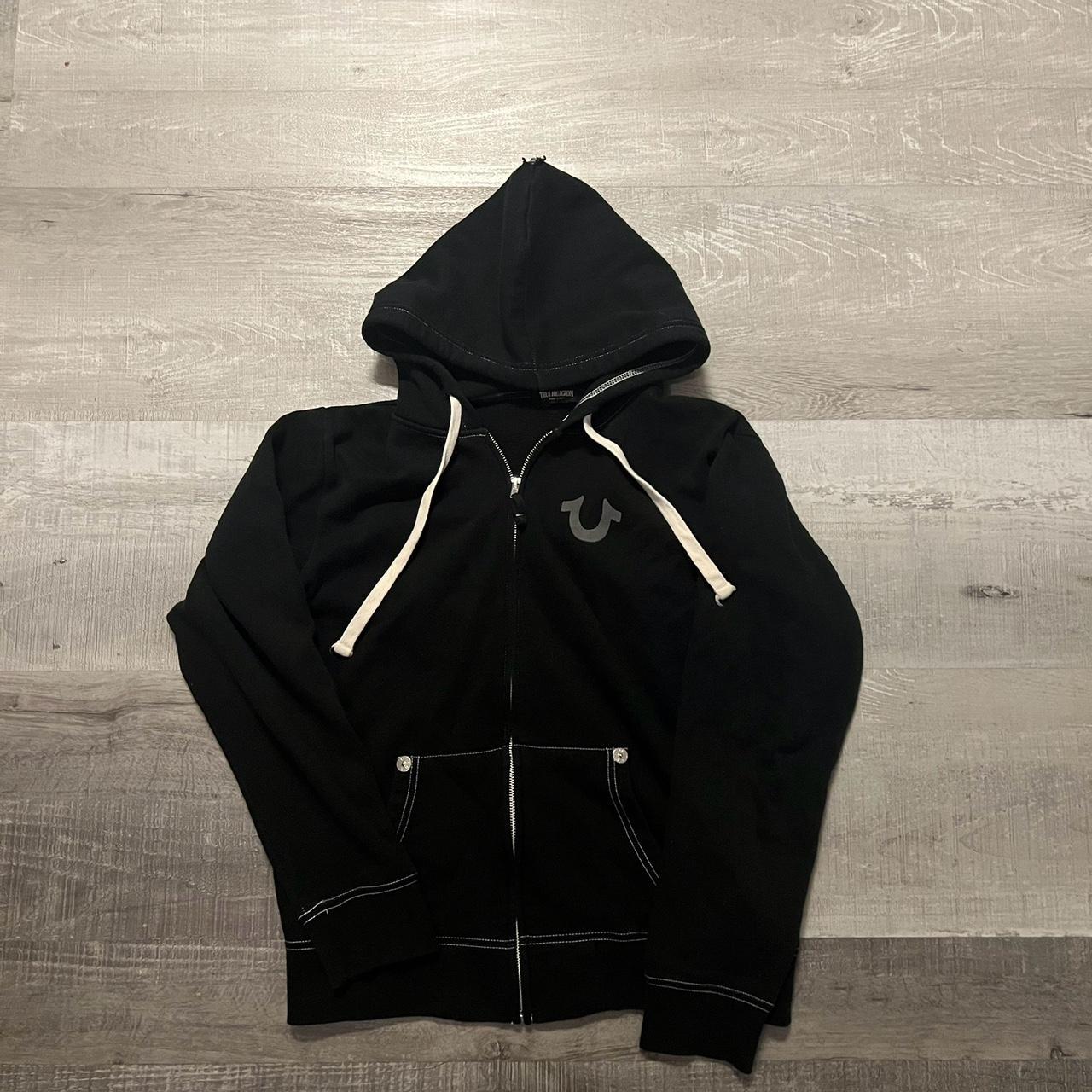 vintage true religion hoodie worn a couple... Depop