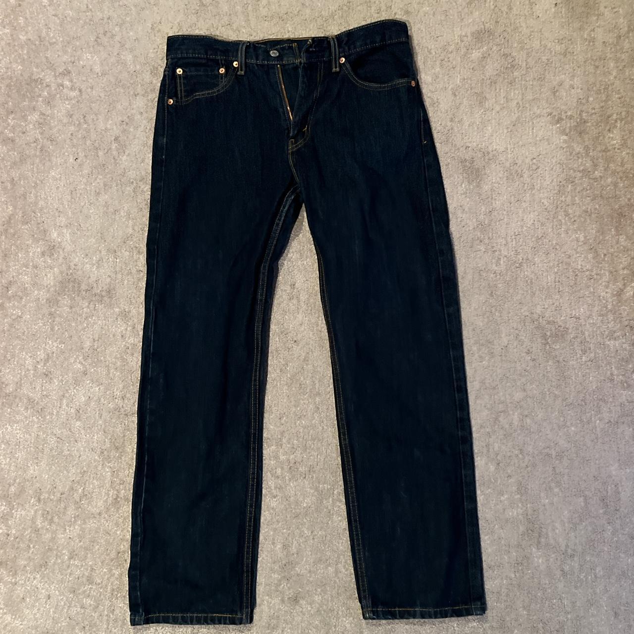 Deep dark blue denim jeans, Levi’s Stauss 505,... - Depop