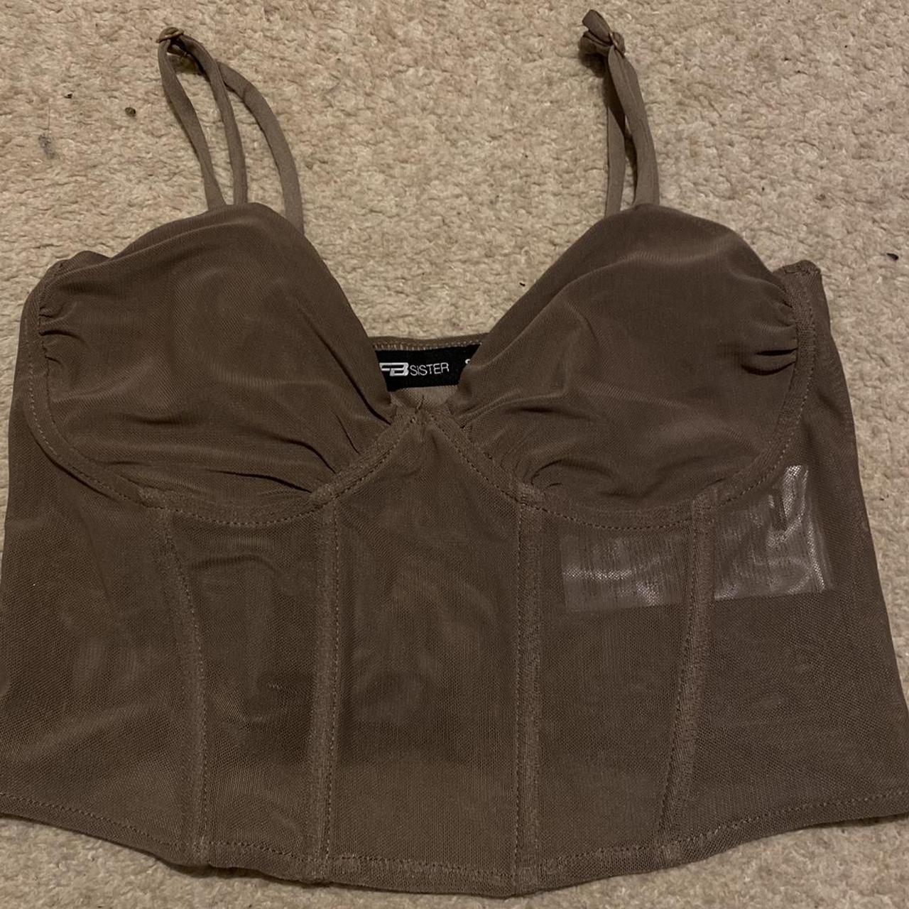 brown corset top brand FB sister shop new yorker