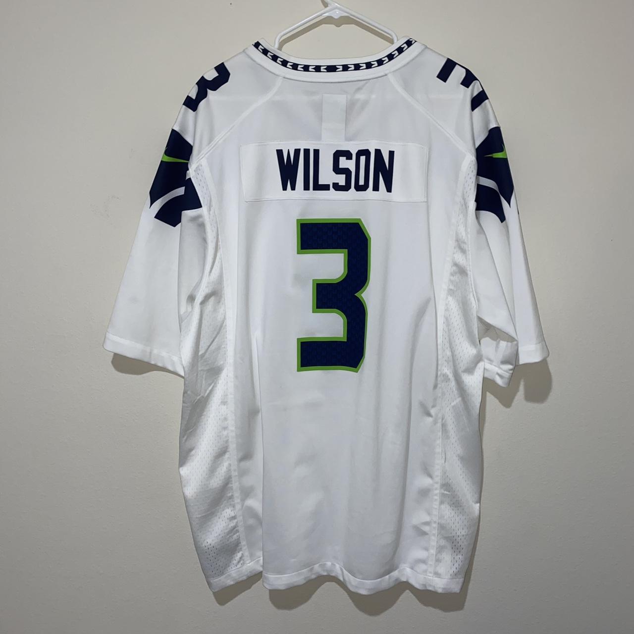 NFL Seattle Seahawks Russell Wilson 3 Nike On Field Blue Jersey