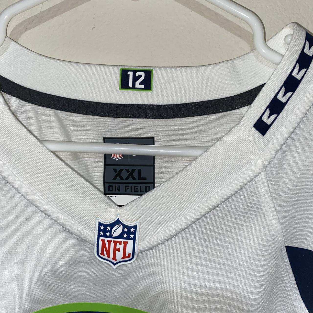 Men's Nike Russell Wilson White Seattle Seahawks Away Game Jersey