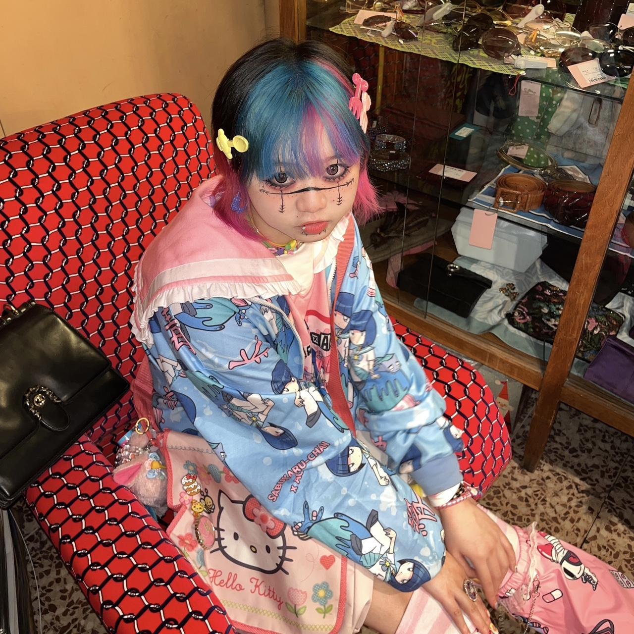 ACDC RAG x Menhera chan sailor collar T-shirt (with... - Depop