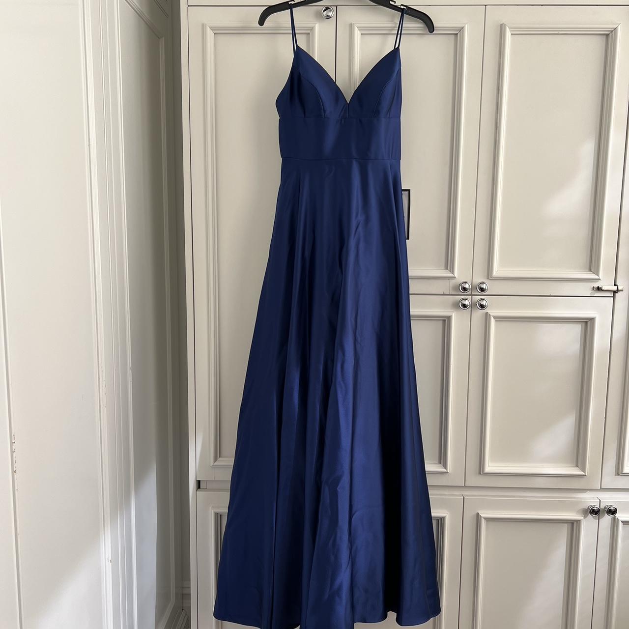 Betsy & Adam Women's Blue Dress | Depop