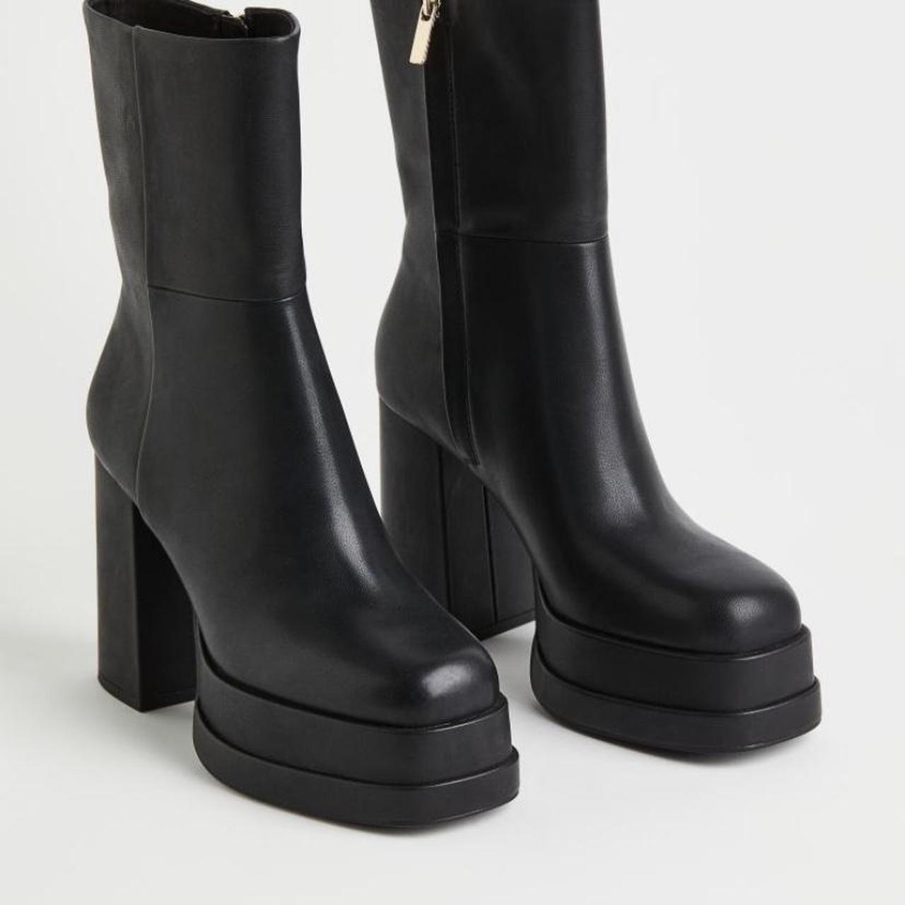 H&M Women's Black Boots Depop