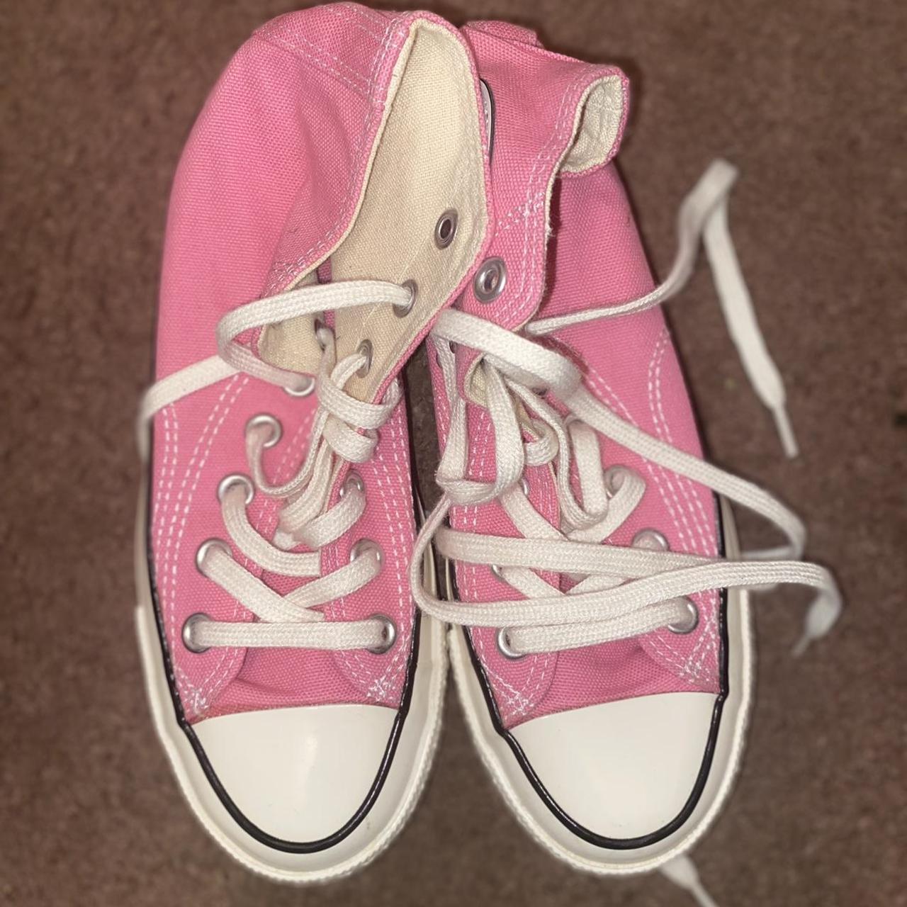 Pink Off-Brand Converse • Good Condition, Worn, BM,... - Depop