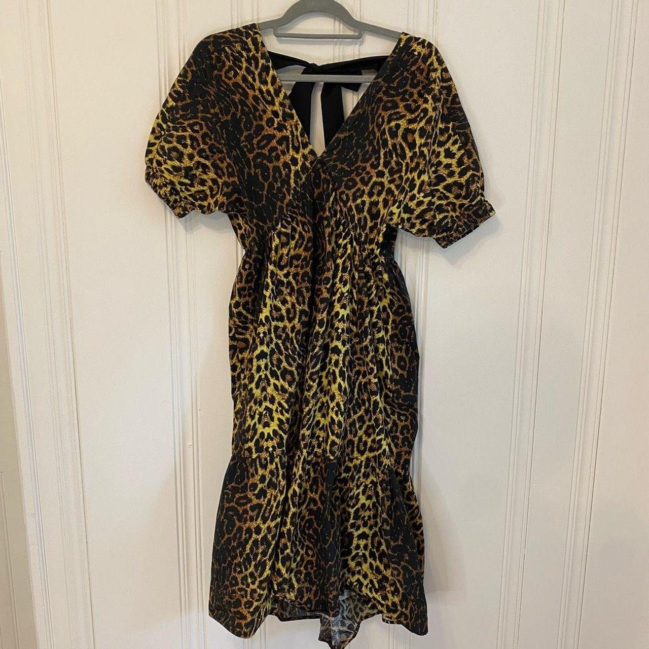 Topshop leopard clearance midi dress