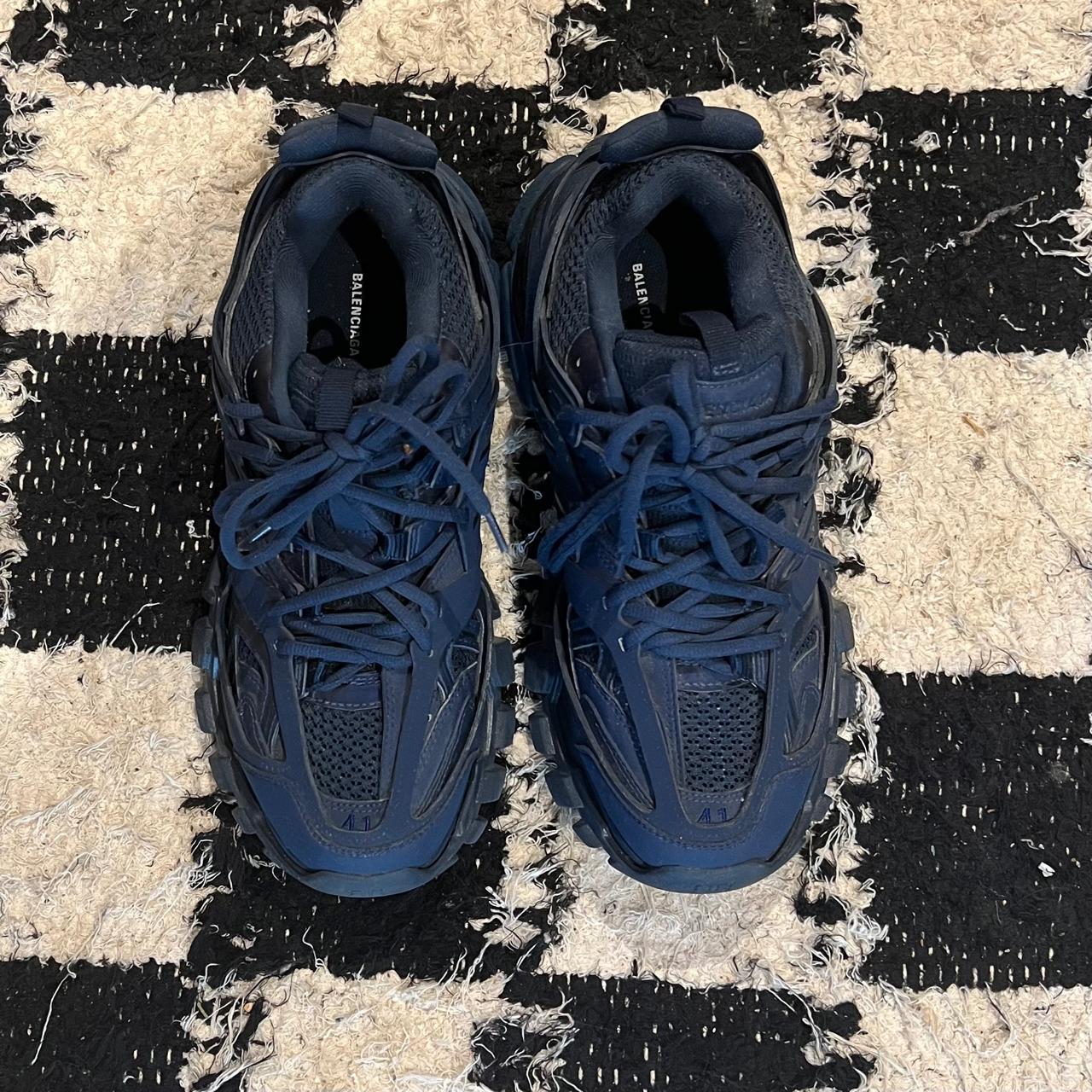 Balenciaga Men's Navy Trainers | Depop