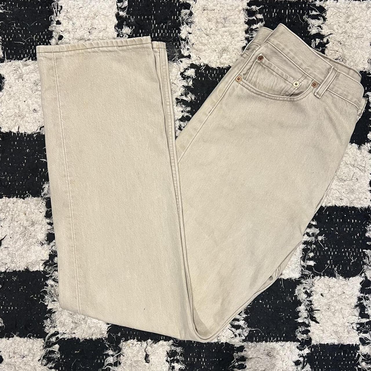 Levi's Men's Cream Jeans Depop