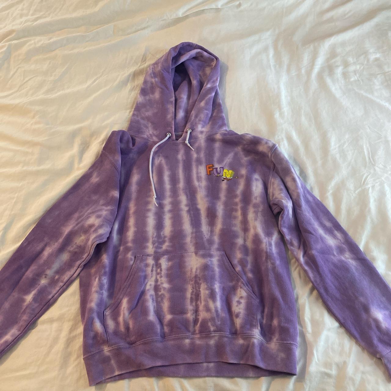 Purple tie dye SpongeBob sweatshirt. Size... - Depop