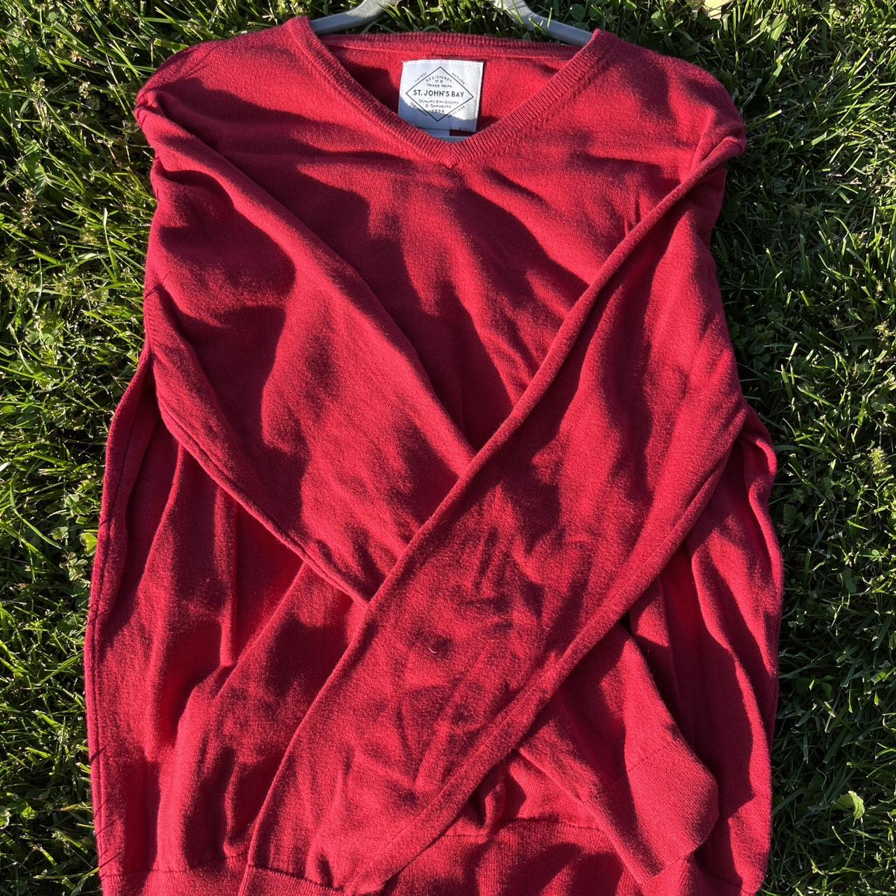 Louis Vuitton Men's burgundy sweater- New w/o tags - Depop