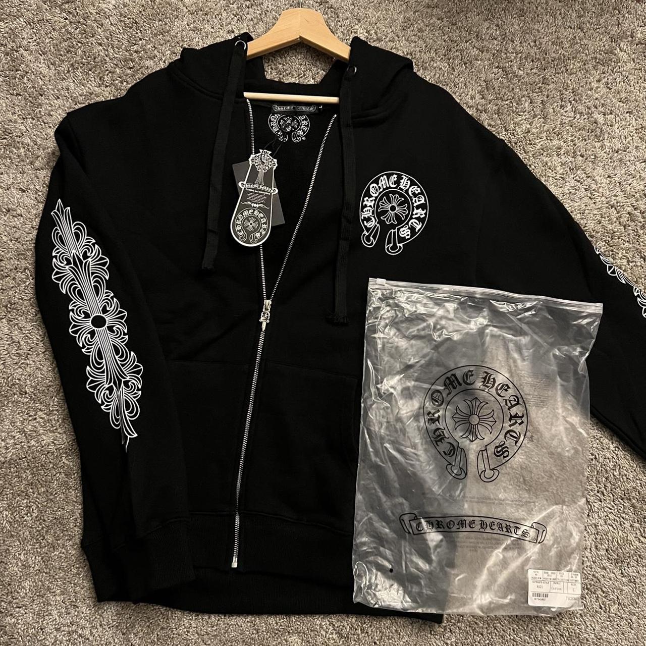 Chrome Hearts Men's Black Hoodie | Depop