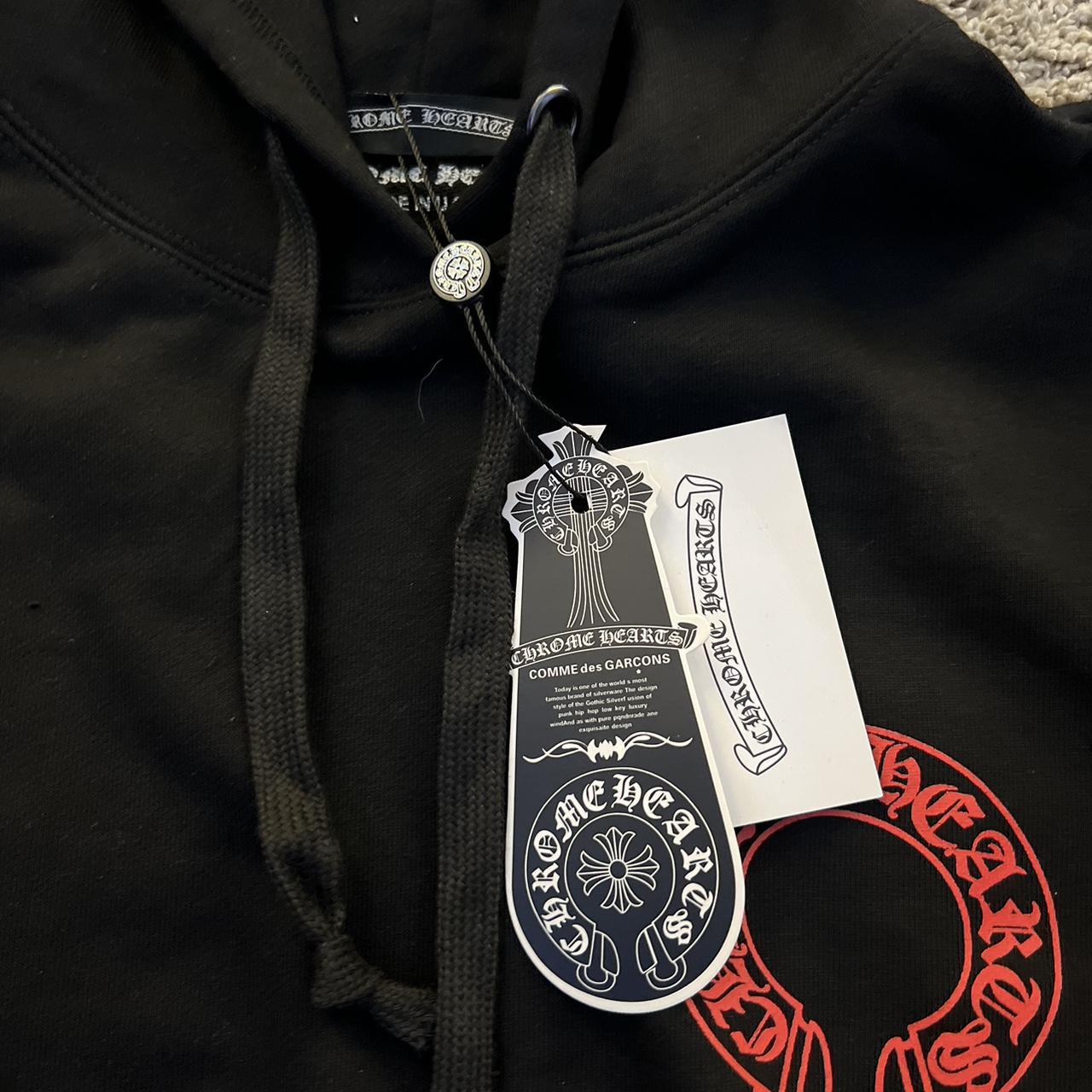 Red and black chrome hearts hoodie Clearance