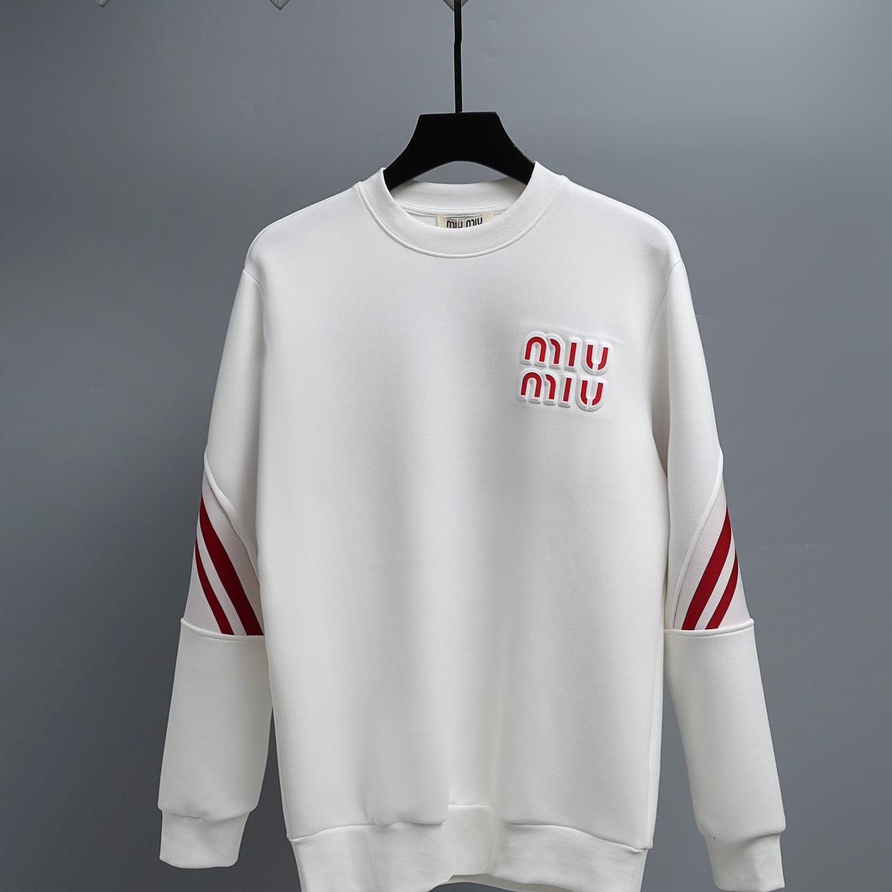 Miu Miu Women's Sweatshirt - White - L – Miu Miu … - image 1