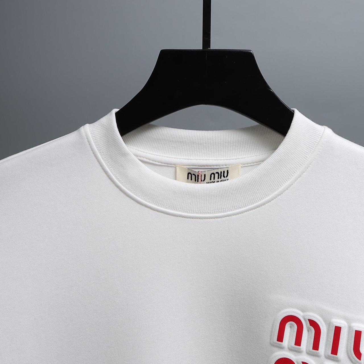 Miu Miu Women's Sweatshirt - White - L – Miu Miu … - image 4