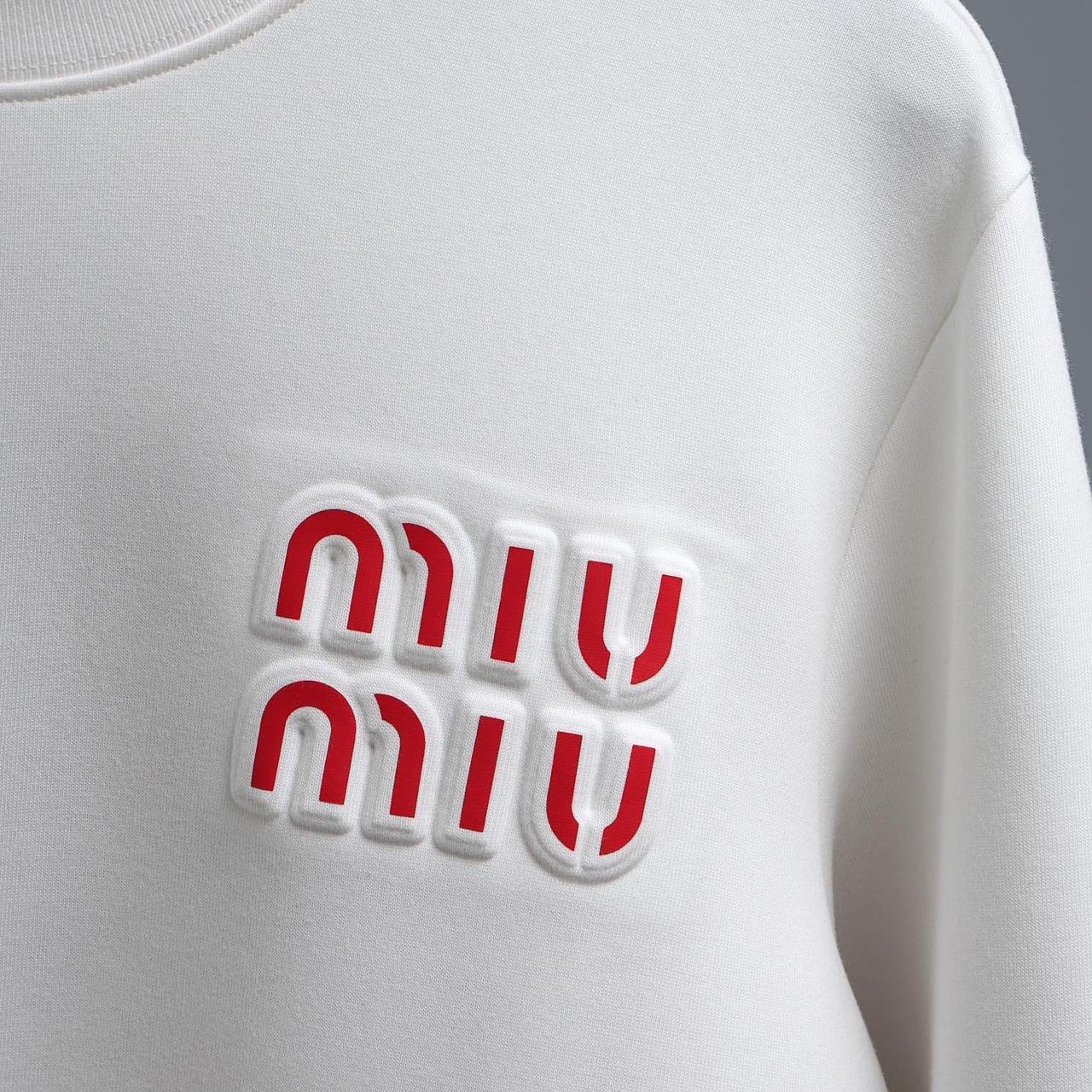 Miu Miu Women's Sweatshirt - White - L – Miu Miu … - image 5