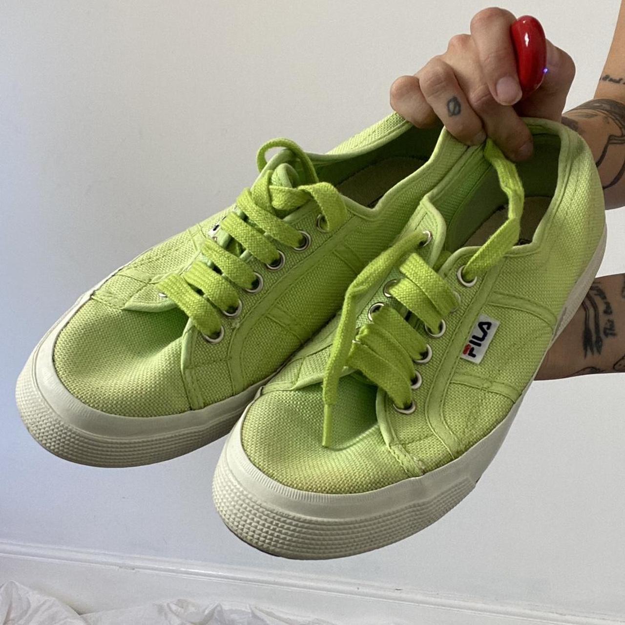 Fila trainers green best sale