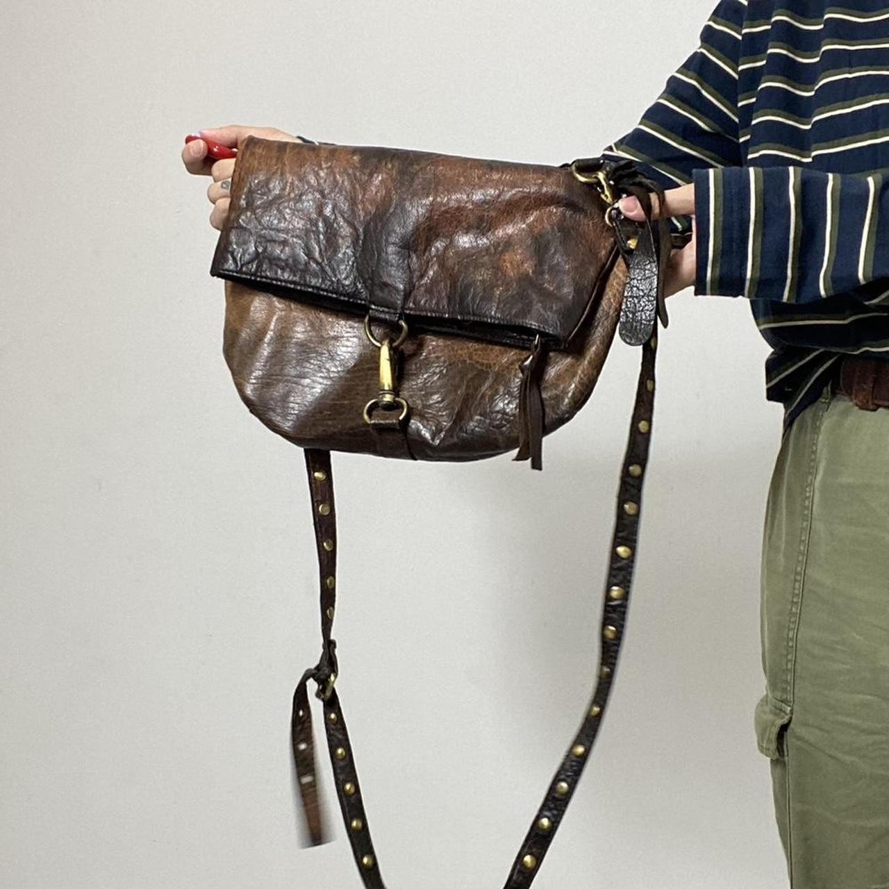 Topshop Real Leather Bag Brown Leather Bag Topshop Long Strap Depop